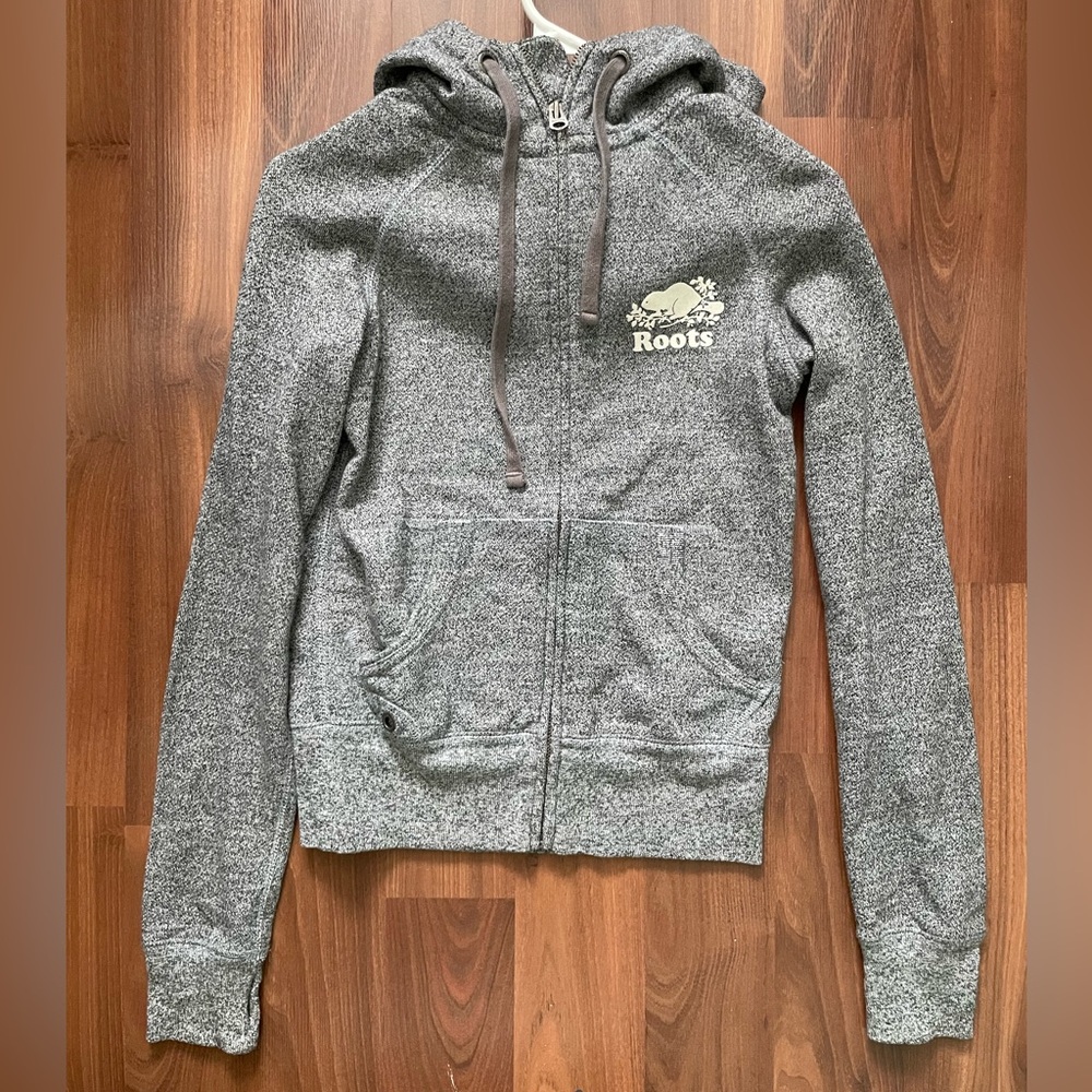 Roots Heather Gray Zip-Up Jacket